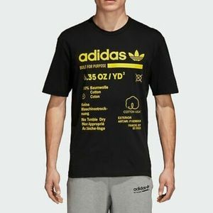 adidas Originals Mens TEE T Shirt Trefoil Black M